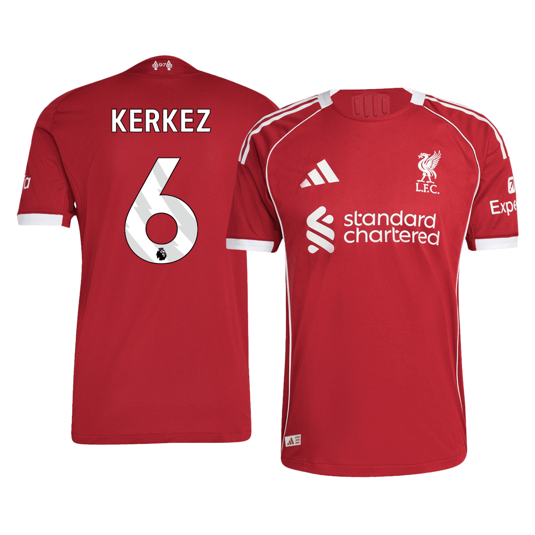 KERKEZ #6 Liverpool Home Premium Soccer Jersey 2025/26