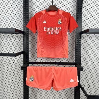 25/26 Real Madrid Red Goalkeeper Kids Fan Jersey