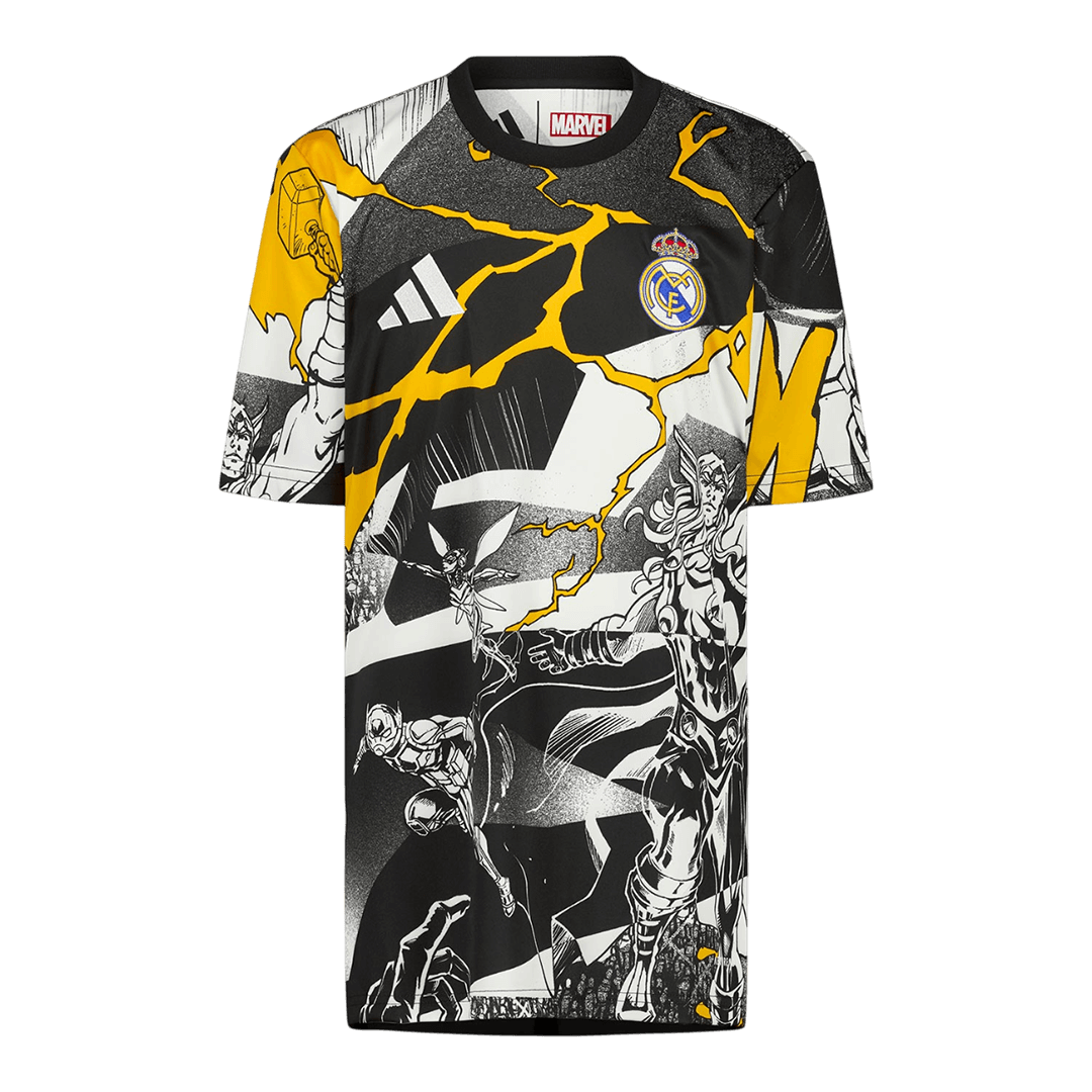 Real Madrid X Marvel Jersey 2025/26 Black-White