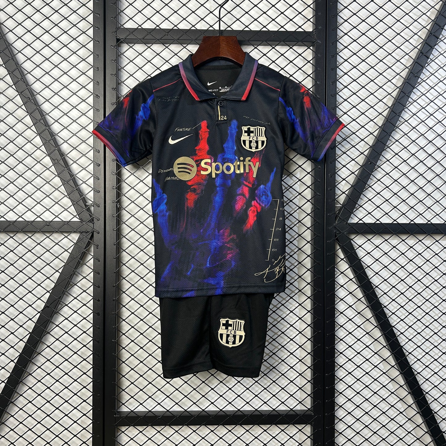 25/26 Barcelona Special Edition black Kids Fan Jersey