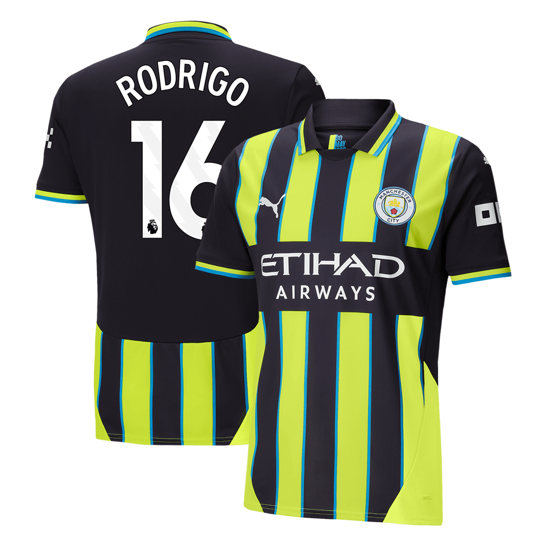 RODRIGO #16 Manchester City Away Soccer Jersey 2024