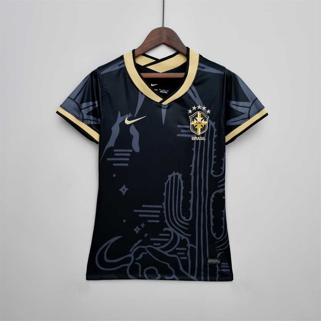 2022 World Cup Brazil Black Women Women-s Soccer Fan Jersey