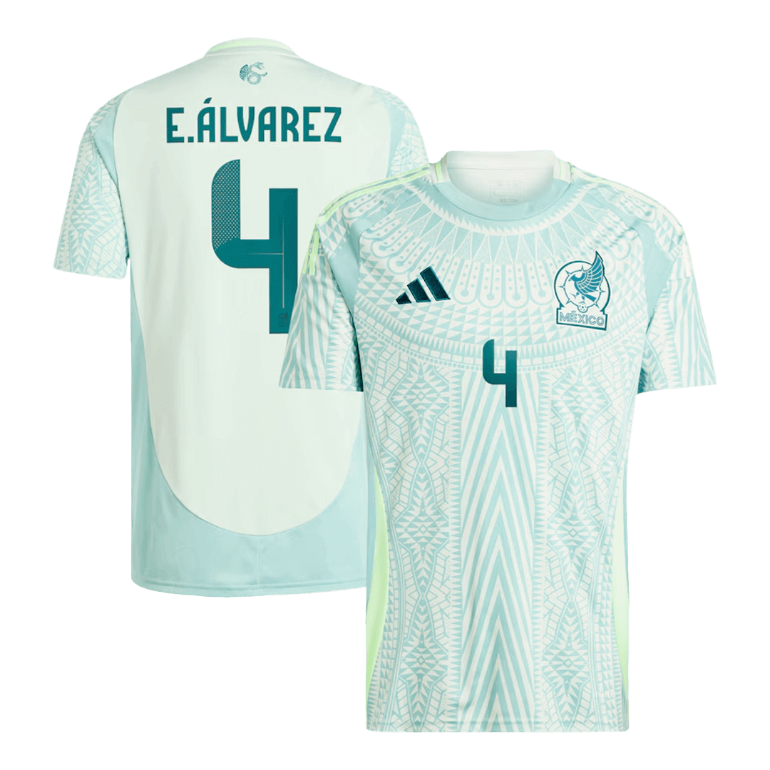 E.ALVAREZ #4 Mexico Away Soccer Jersey Copa America 2024