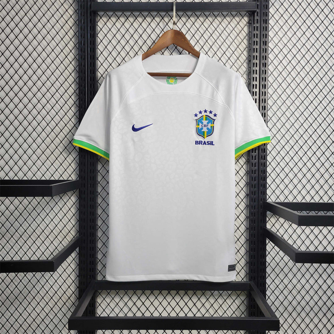 2022 World Cup Brazil White Leopard Soccer Fan Jersey