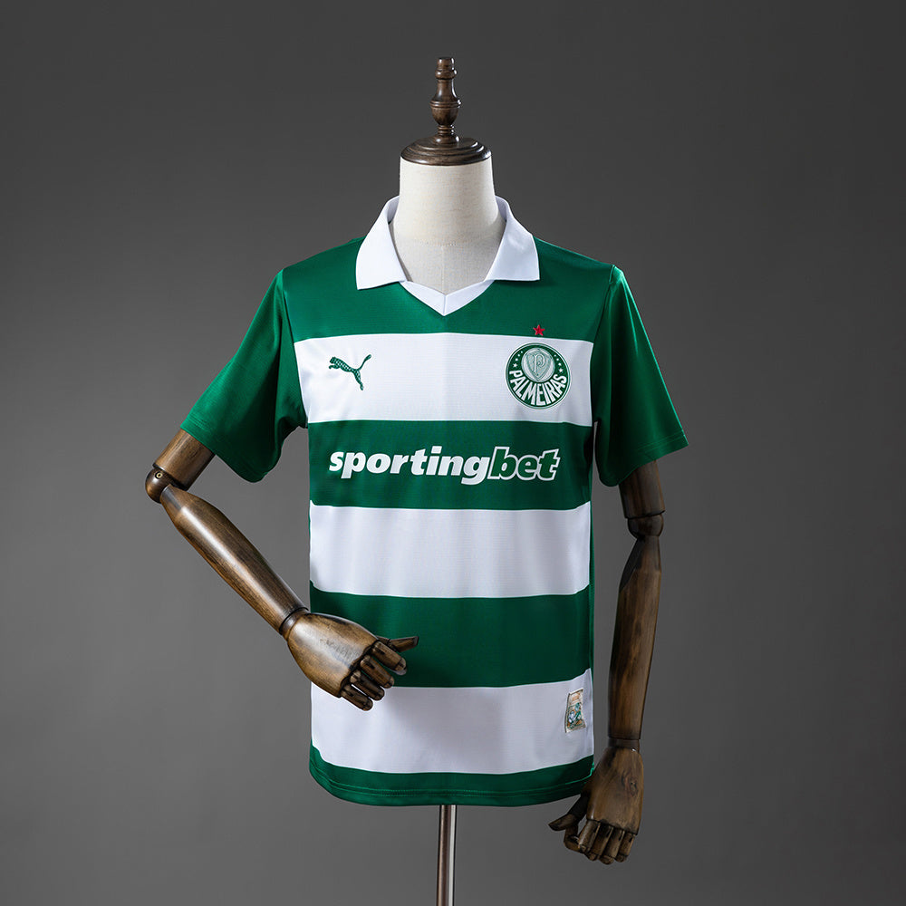 Palmeiras 25/26 Special Edition White and Green Striped Fan Jersey