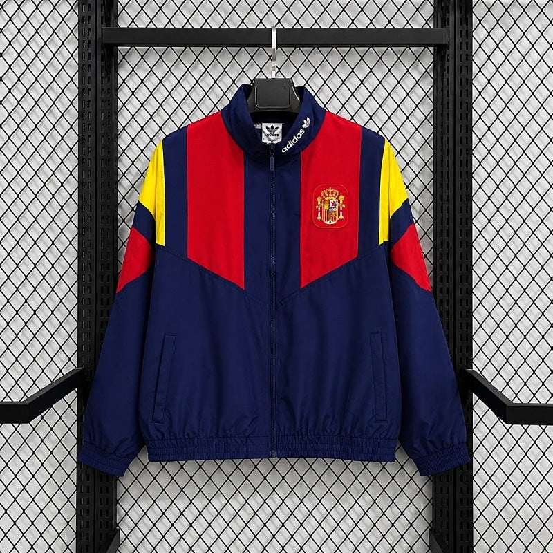 2026 Spain World Cup Windbreaker Jacket Navy Red