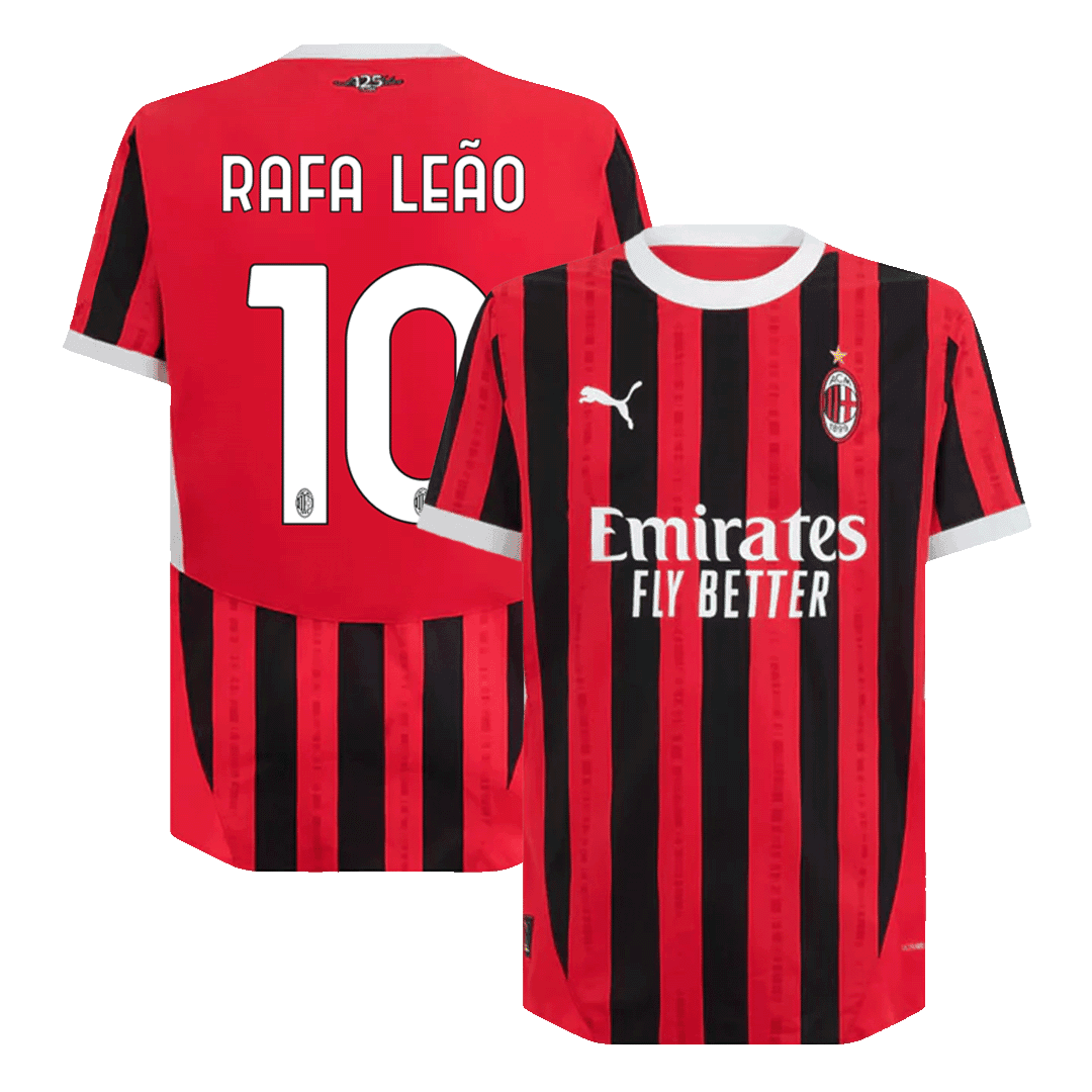 RAFA LEAO #10 AC Milan Home Premium Soccer Jersey 2024 UCL