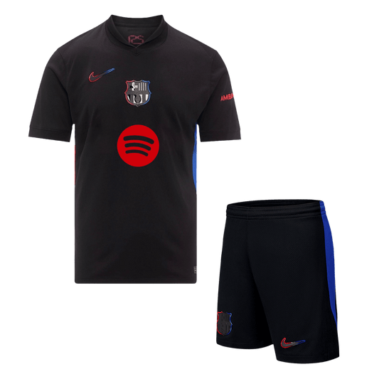 Barcelona Away Jerseys Kit 2024/25 Spotify Logo Without Text