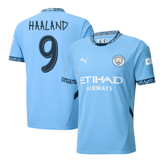 HAALAND #9 Manchester City Home Soccer Jersey 2024/25 UCL
