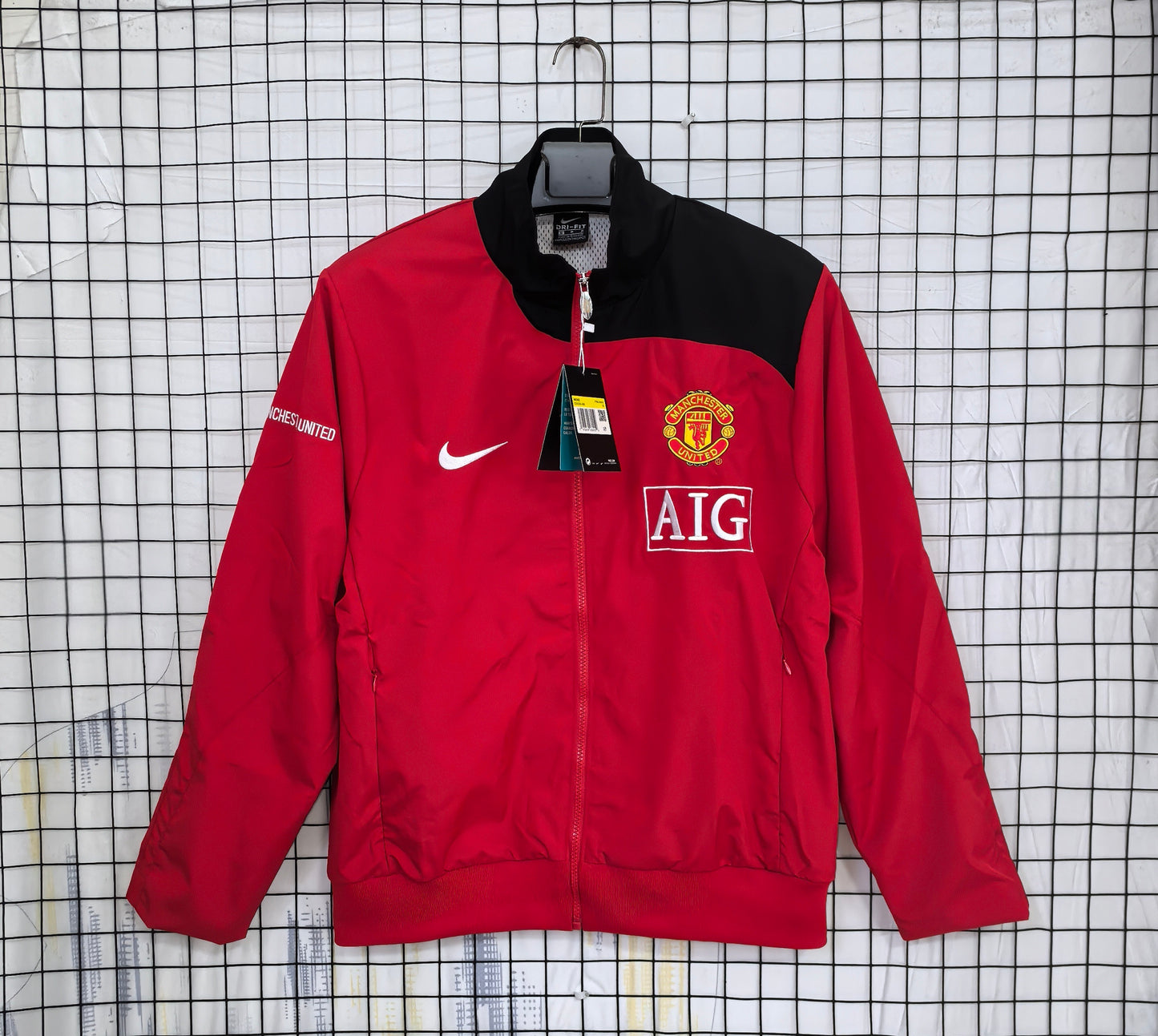 Manchester United 2007/08 Retro Windbreaker Red