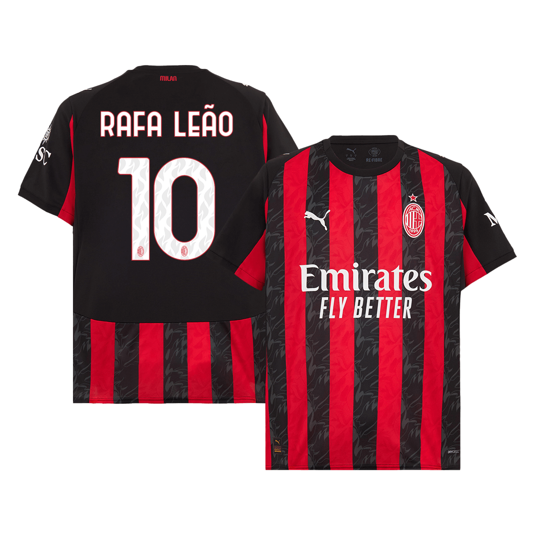 RAFA LEAO #10 AC Milan Home Soccer Jersey 2025/26