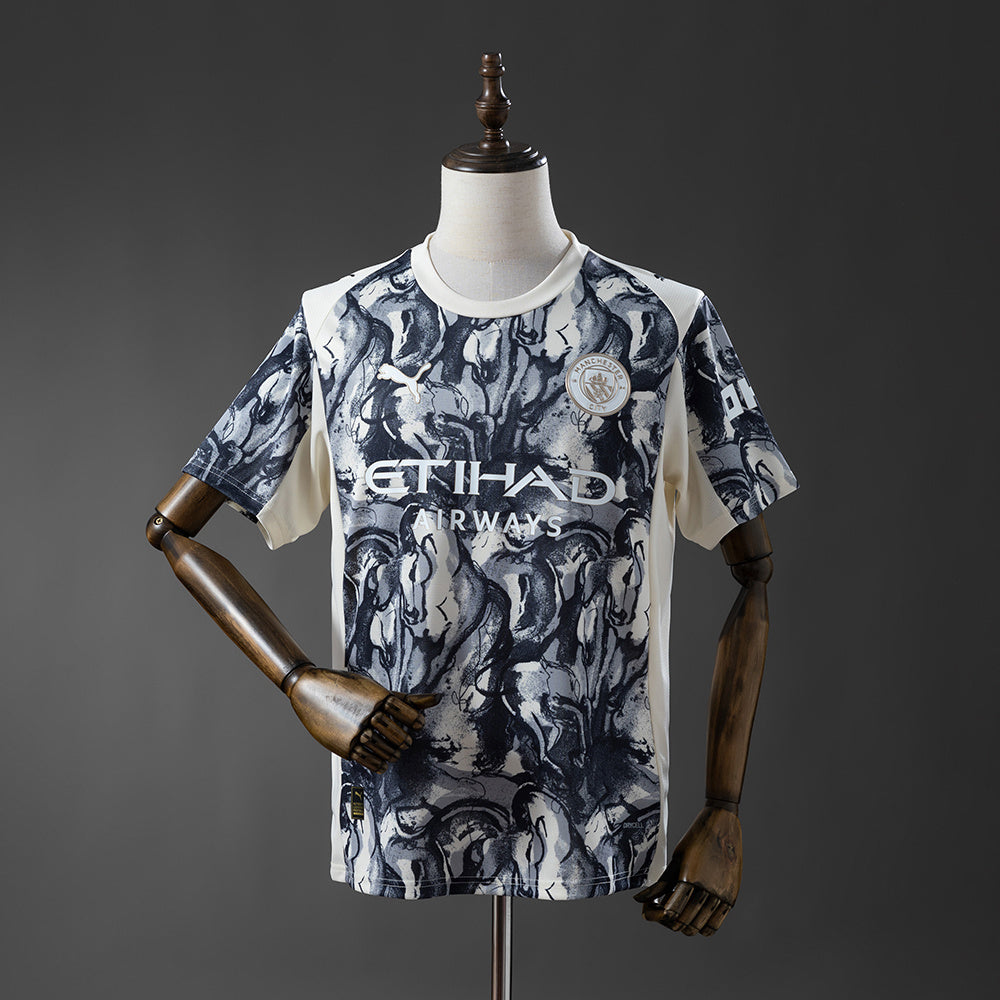 25/26 Manchester City Special Edition Black and White Fan Jersey