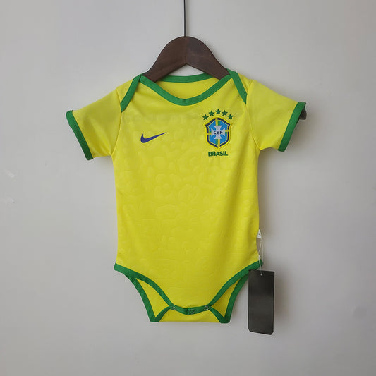 2022 Brazil World Cup Home Baby Fan Jersey