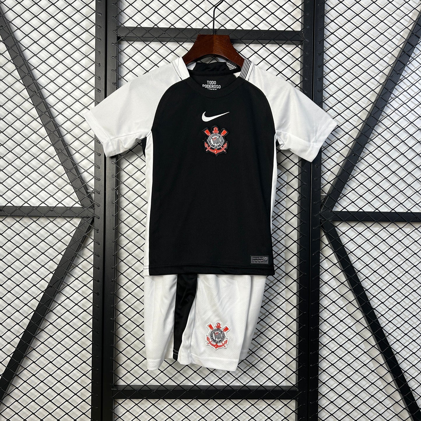 25/26 Corinthians home black Kids Fan Jersey