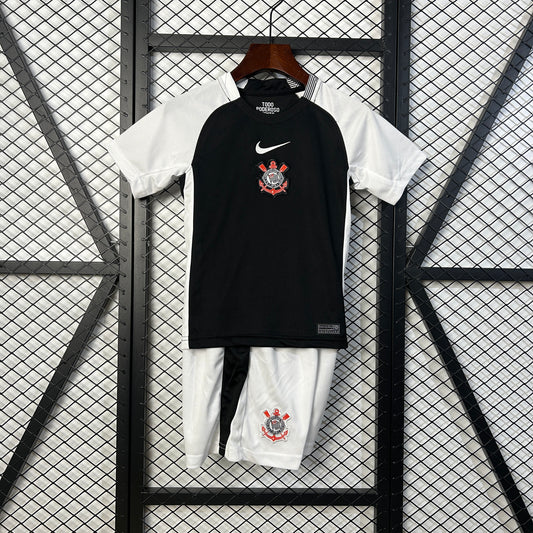25/26 Corinthians home black Kids Fan Jersey