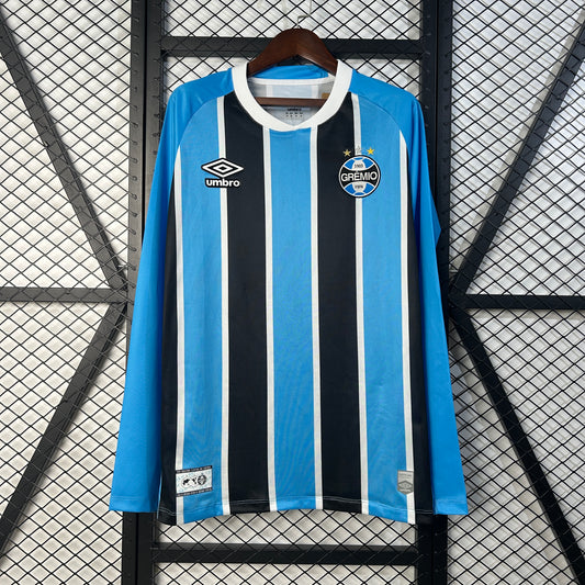 25/26 Gremio Home Long Sleeve Soccer Fan Jersey