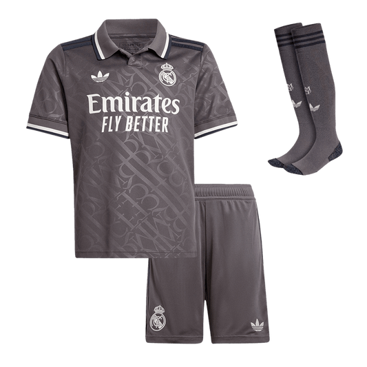 Real Madrid Third Away Kids Soccer Jerseys Full Kit 2024/25