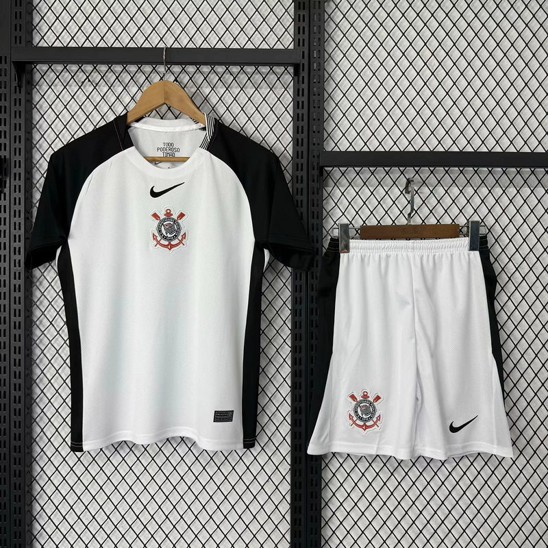 25/26 Corinthians home white Kids Fan Jersey