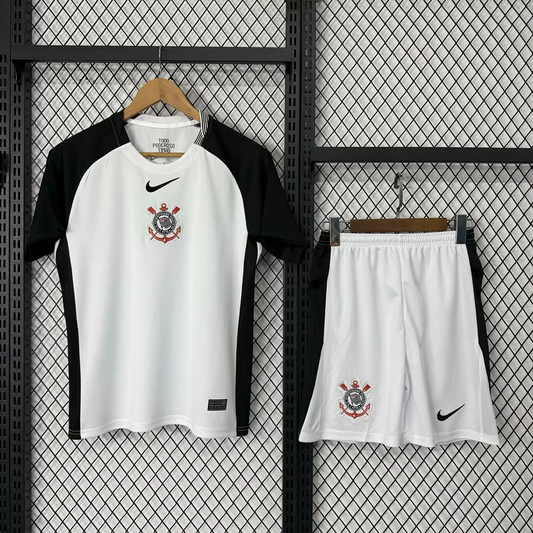 25/26 Corinthians home white Kids Fan Jersey