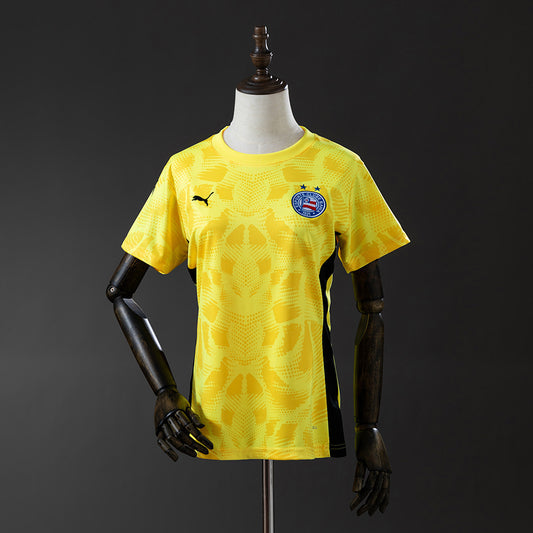 25/26 Bahia Goalkeeper Yellow Women Soccer Fan Jersey