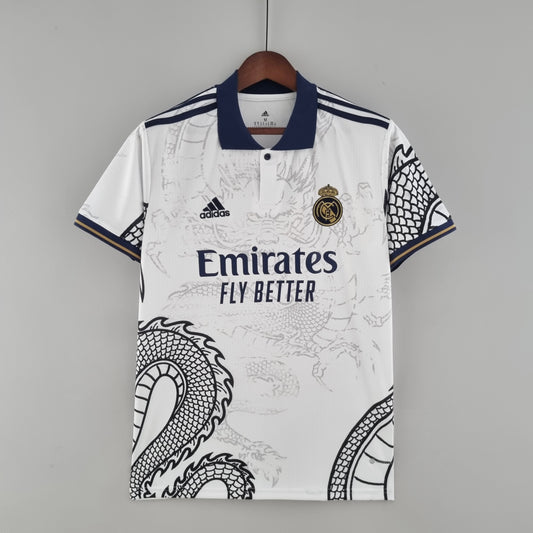 22/23 Real Madrid Chinese Dragon White soccer Fan Jersey