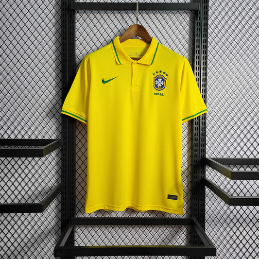 2022 World Cup Brazil Yellow POLO Fan Jersey