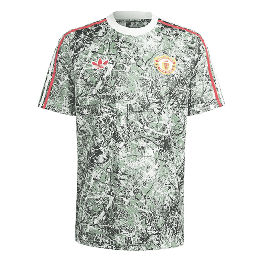 Manchester United X Stone Roses Pre-Match Soccer Jersey 2023/24 Green