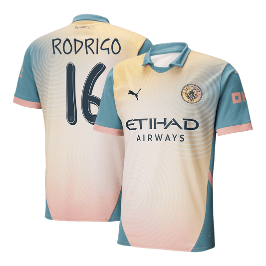 RODRIGO #16 Manchester City Fourth Away Soccer Jersey 2024/ Definitely City (UCL)