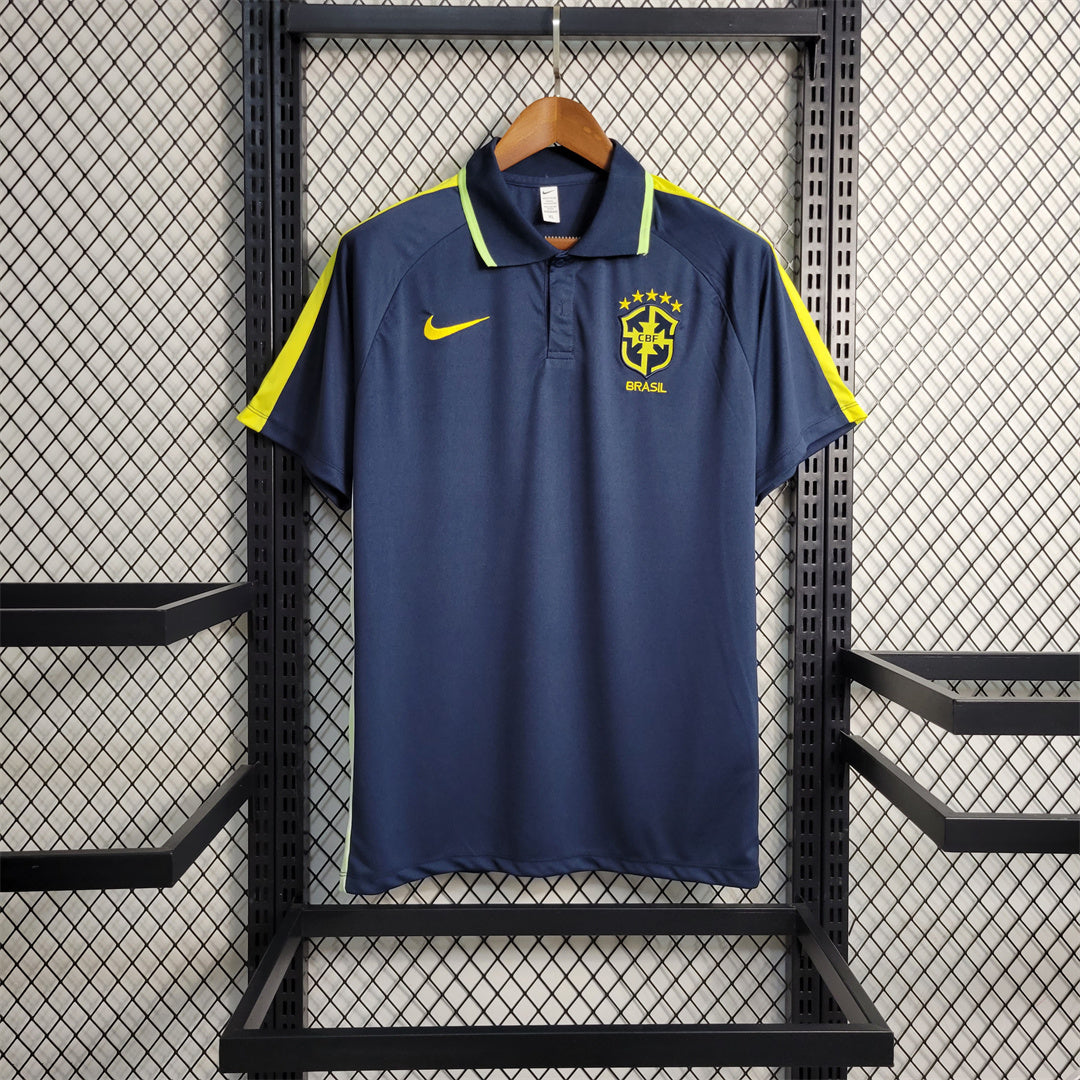 2023 Brazil Royal Blue POLO Fan Jersey