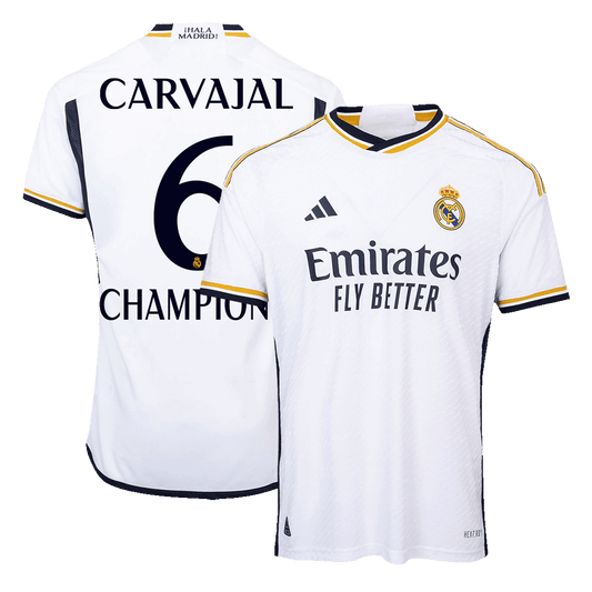 CARVAJAL #6 CHAMPIONS Real Madrid Home Premium Soccer Jersey 2023/24