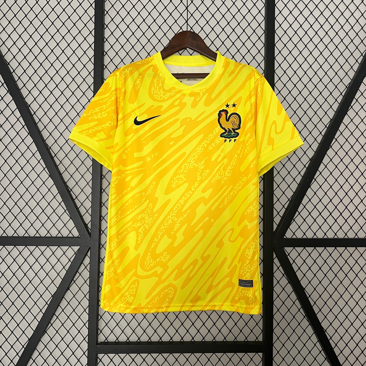 2024 France Goalkeeper Yellow Soccer Fan Jersey