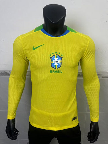2025 Brazil Home Long Sleeve Stadium Jersey