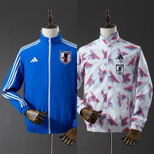 2025 Japan Trench Coat Reversible Blue and White Windbreaker