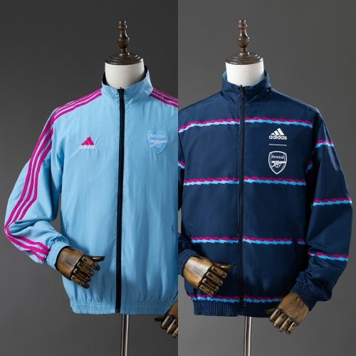 25/26 Arsenal Trench Coat Reversible Light Blue Windbreaker