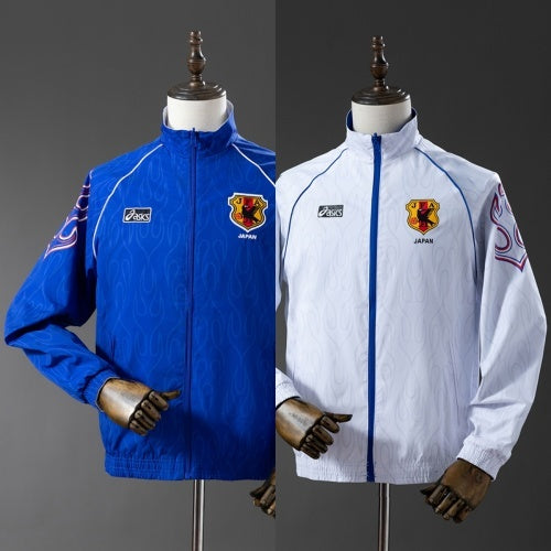 2025 Japan Trench Coat Reversible White and Blue Windbreaker