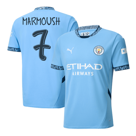MARMOUSH #7 Manchester City Home Soccer Jersey 2024/25 UCL