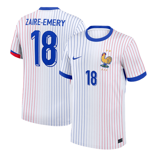 ZAIRE/EMERY #18 France Away Soccer Jersey 2024