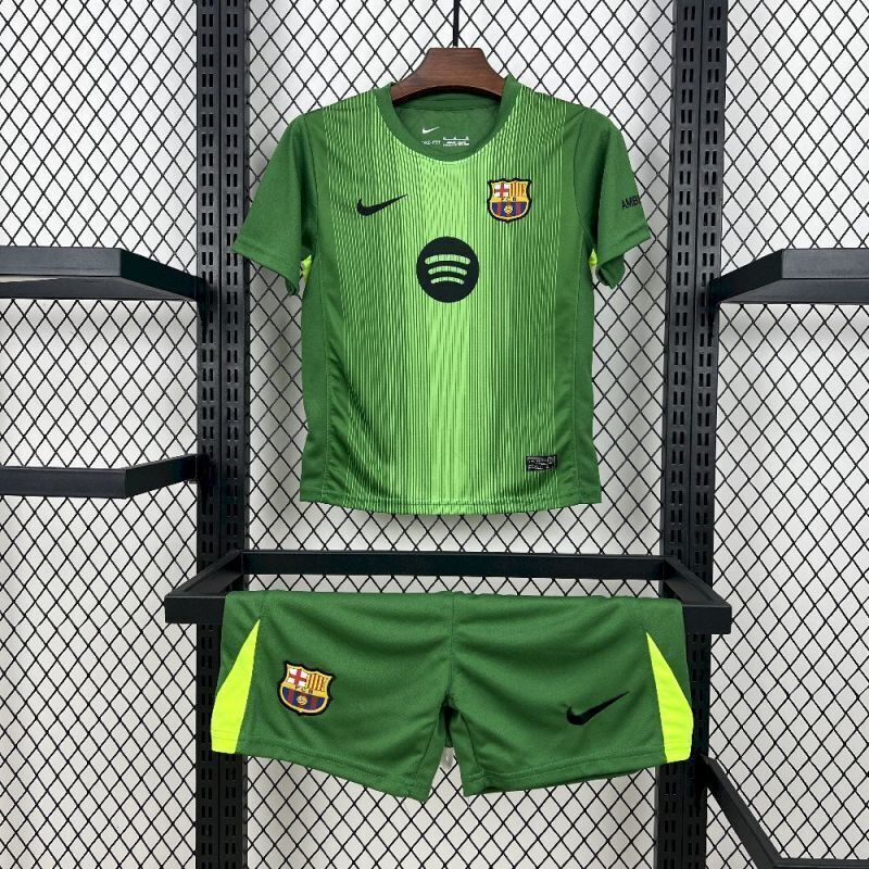 25/26 Kids Barcelona Goalkeeper Fan Jersey