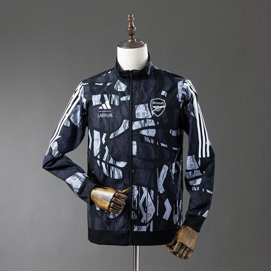 25/26 Arsenal Black Windbreaker