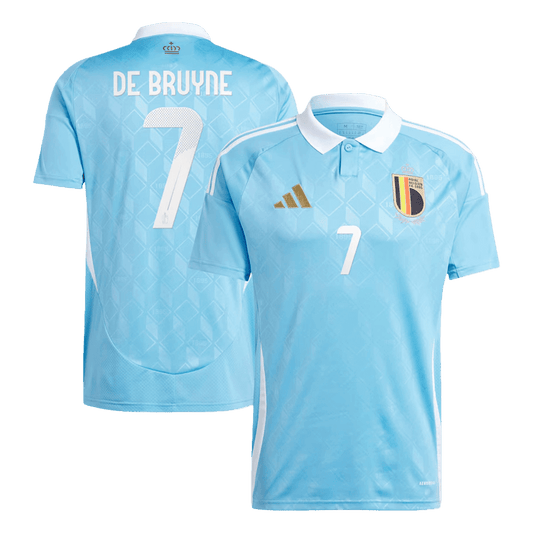 DE BRUYNE #7 Belgium Away Soccer Jersey EURO 2024