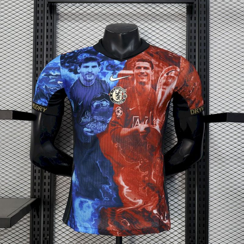 25/26 Manchester United Ronaldo Chelsea messi special Blue and Orange player Fan Jersey