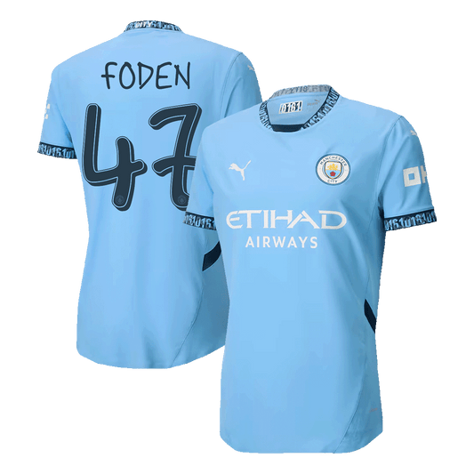 FODEN #47 Manchester City Home Premium Soccer Jersey 2024 UCL