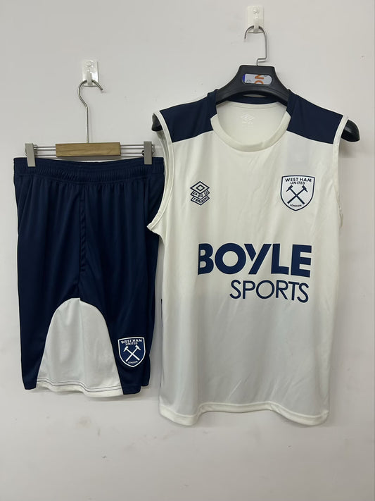 25/26 West Ham United beige Vest Sleeveless training Fan Jersey