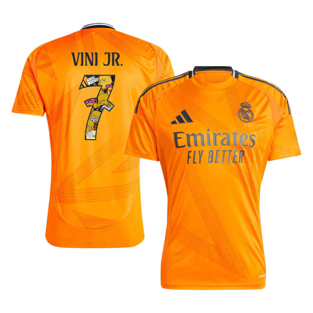 VINI JR. #7 Real Madrid Away Soccer Jersey 2024/25 Bear Champ Font