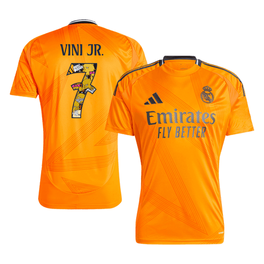 VINI JR. #7 Real Madrid Away Soccer Jersey 2024/25 Bear Champ Font