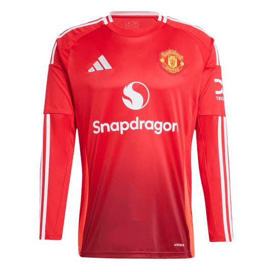 Manchester United Home Long Sleeve Soccer Jersey 2024/25