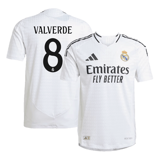 VALVERDE #8 Real Madrid Home Premium Soccer Jersey 2024/25