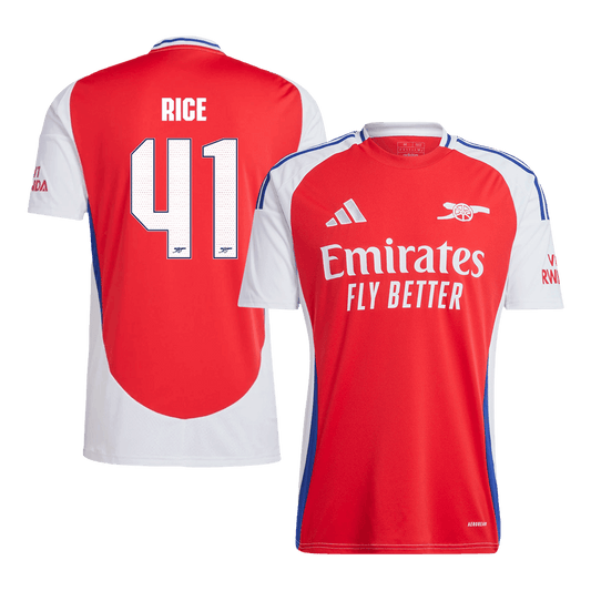 RICE #41 Arsenal Home Soccer Jersey 2024/25 UCL