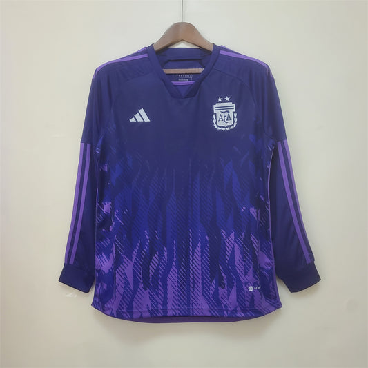 2022 Argentina 2 stars away long sleeves Fan Jersey