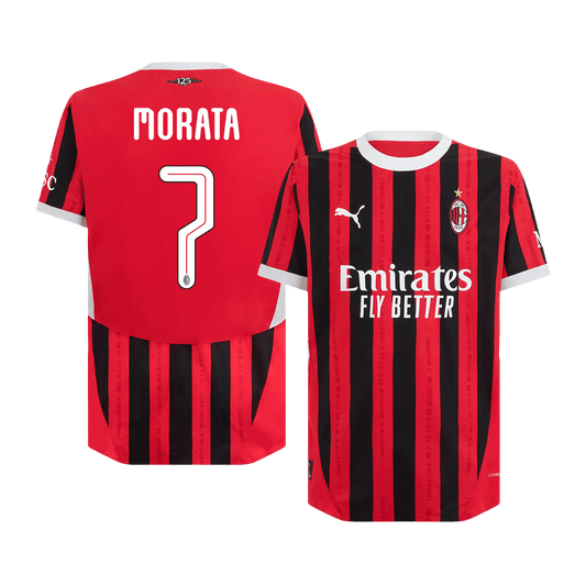 MORATA #7 AC Milan Home Premium Soccer Jersey 2024 UCL